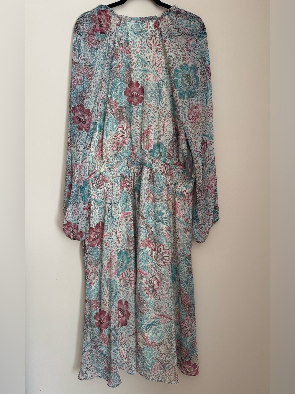 Lane Bryant Ruffle Detail Fit & Flare Midi Dress Women’s Size 24 NWT Floral - Picture 4 of 9